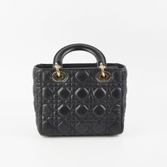 Christian Dior Lady Dior Small Black Lambskin