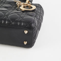 Christian Dior Lady Dior Small Black Lambskin