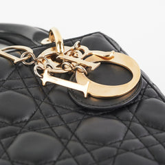 Christian Dior Lady Dior Small Black Lambskin