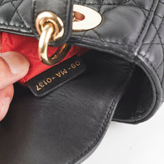 Christian Dior Lady Dior Small Black Lambskin