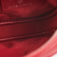 Chanel Round Red Caviar Coin Pouch