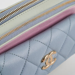 Chanel Goatskin Quilted Waist Bag Pastel