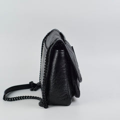 Saint Laurent Black Niki Medium In Crocodile-Embossed Leather