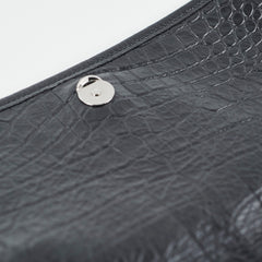 Saint Laurent Black Niki Medium In Crocodile-Embossed Leather