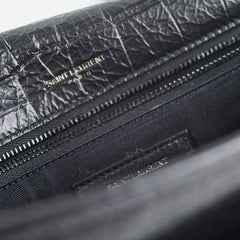 Saint Laurent Black Niki Medium In Crocodile-Embossed Leather