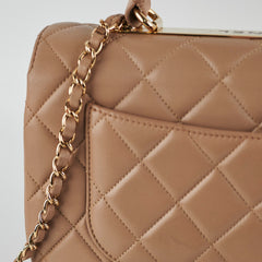 ITEM 18 - Chanel medium trendy cc removable strap dark beige