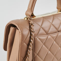 ITEM 18 - Chanel medium trendy cc removable strap dark beige