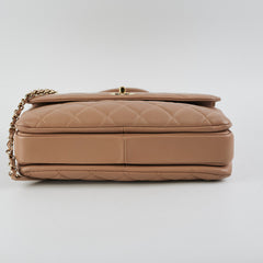 ITEM 18 - Chanel medium trendy cc removable strap dark beige