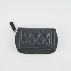 Chanel Boy Zipper Cardholder Black