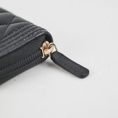 Chanel Boy Zipper Cardholder Black