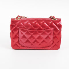 Chanel Patent Shaded Mini Rectangular Flap Bag Pink