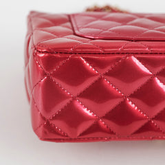 Chanel Patent Shaded Mini Rectangular Flap Bag Pink
