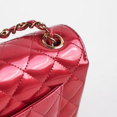 Chanel Patent Shaded Mini Rectangular Flap Bag Pink