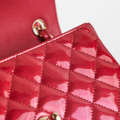 Chanel Patent Shaded Mini Rectangular Flap Bag Pink
