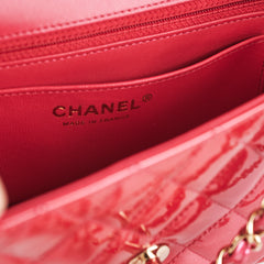 Chanel Patent Shaded Mini Rectangular Flap Bag Pink