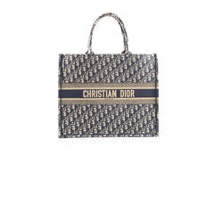 Christian Dior Large Book Tote Oblique Navy