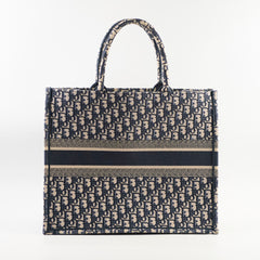 Christian Dior Large Book Tote Oblique Navy