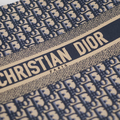 Christian Dior Large Book Tote Oblique Navy