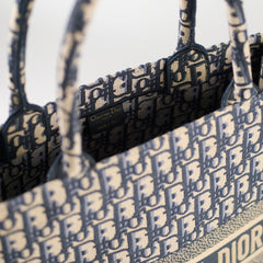 Christian Dior Large Book Tote Oblique Navy