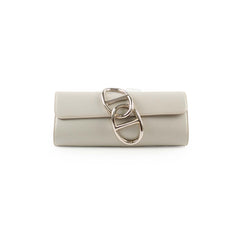 Hermes Egee Clutch Tadelakt Gris Perle - Stamp Square R