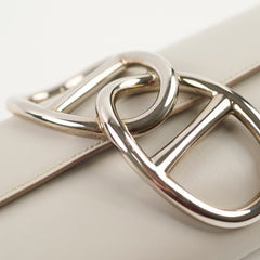 Hermes Egee Clutch Tadelakt Gris Perle - Stamp Square R