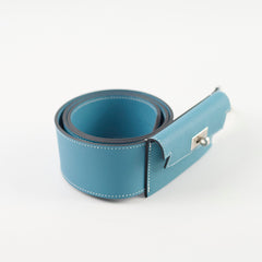 Hermes Kelly Pocket Bag Strap Blue Jeans - Stamp W