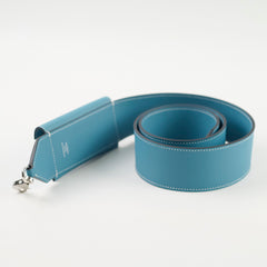 Hermes Kelly Pocket Bag Strap Blue Jeans - Stamp W