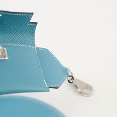 Hermes Kelly Pocket Bag Strap Blue Jeans - Stamp W