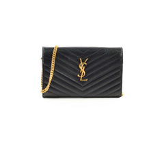 Saint Laurent Cassandra WOC Wallet on Chain Black