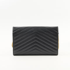 Saint Laurent Cassandra WOC Wallet on Chain Black