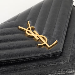 Saint Laurent Cassandra WOC Wallet on Chain Black