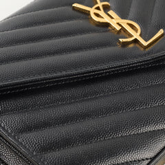 Saint Laurent Cassandra WOC Wallet on Chain Black