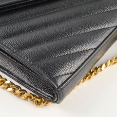 Saint Laurent Cassandra WOC Wallet on Chain Black