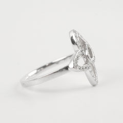 Louis Vuitton 18k White Gold Fleur Ring Size 54