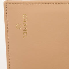 Chanel CC Trifold Wallet Caviar Dark Beige (Microchipped)