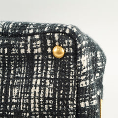Prada Tweed Tote Black/White