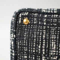 Prada Tweed Tote Black/White