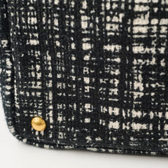 Prada Tweed Tote Black/White
