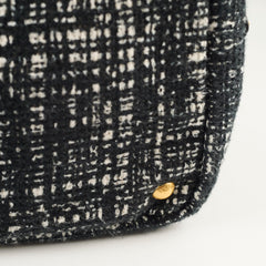 Prada Tweed Tote Black/White