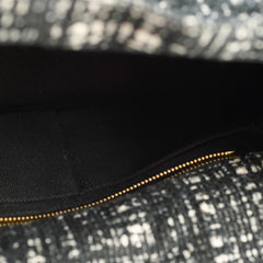 Prada Tweed Tote Black/White