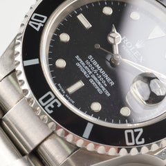 Rolex Submariner Date 40mm Watch Black Dial 16610