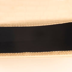 Saint Laurent Sunset Tassel Small Beige Croc Emboss