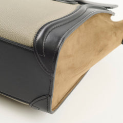 Celine Nano Luggage Tri Colour Black Taupe Brown
