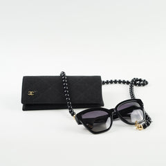 Chanel Square Sunglasses Polarised with Beaded Strap