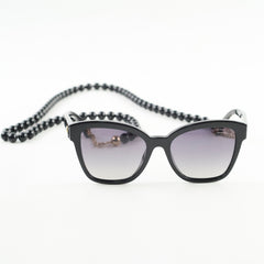 Chanel Square Sunglasses Polarised with Beaded Strap