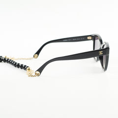 Chanel Square Sunglasses Polarised with Beaded Strap
