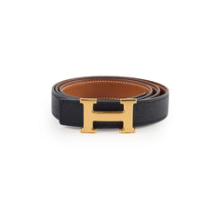 Hermes Constance 24mm Belt Reversible Black/ Gold GHW size 90