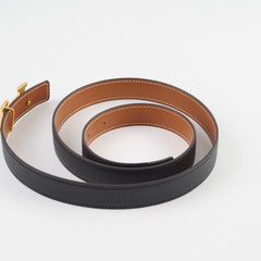 Hermes Constance 24mm Belt Reversible Black/ Gold GHW size 90