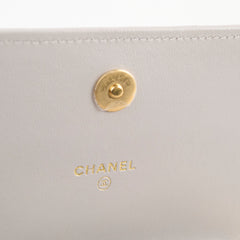 Chanel Mini Gem Wallet On Chain Grey Lambskin