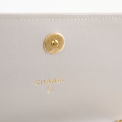 Chanel Mini Gem Wallet On Chain Grey Lambskin
